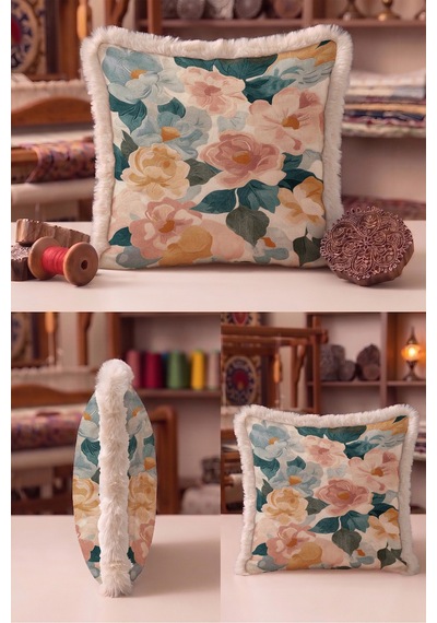 Çiçek Tasarımlı Vintage Floral Saçaklı Yastık Kılıfı - Botanik Pudra Vizon Püsküllü Kırlent Kılıfı Puslu Sahil Serenat Çiçek Tasarımlı Vintage Floral Saçaklı Yastık Kılıfı - Botanik Pudra Vizon Püsküllü Kırlent Kılıfı Puslu Sahil Serenat