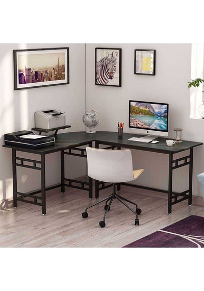 Zizuva Zizuva Tasarım L Oval Köşe Ofis Sekreter Çalışma Masası