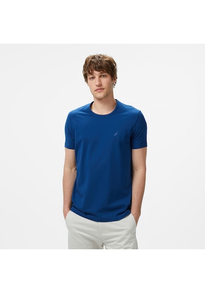 Nautica Nautara Erkek Indıgo Regular Fit T-shirt Düz V55009t Mavi
