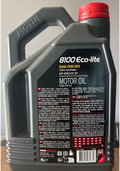 Motul 8100 Eco-lite 0W-20 Dexos 1 Gen 3 Motor Yağı 4 L