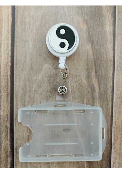 Yin Yang Silikon Yoyo Yaka Kartlığı Yatay Dikey Kart Koruyucu