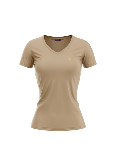 Raru Kadın %100 Pamuk T-Shirt Mulıer Bej