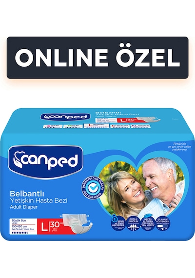 Canped Belbantlı Hasta Bezi Büyük 30'lu 4 Adet Diğer