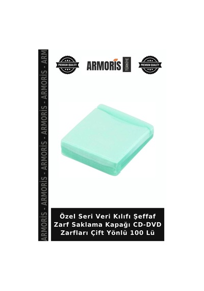 Özel Seri Veri Kılıfı Şeffaf Zarf Saklama Kapağı Cd-dvd Zarfları Çift Yönlü 100 Lü