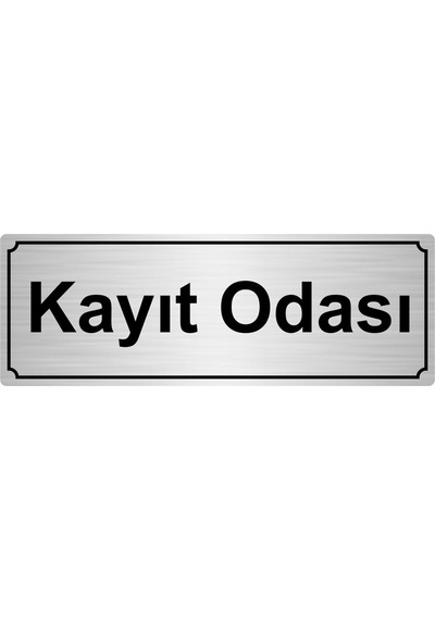 Kayıt Odası Yönlendirme Levhası 7Cmx20Cmgümüş Renk Metal