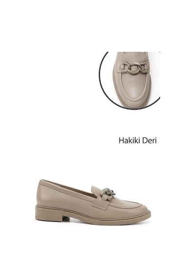 Gönderi(R) Gönderi R Bej Tokalı Hakiki Deri Loafer Ayakkabı Bej