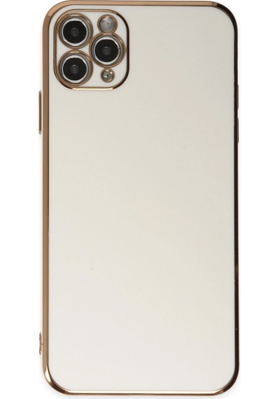 Apple Uyumlu iPhone 11 Pro Max Kılıf Volet Silikon - Beyaz Çok Renkli