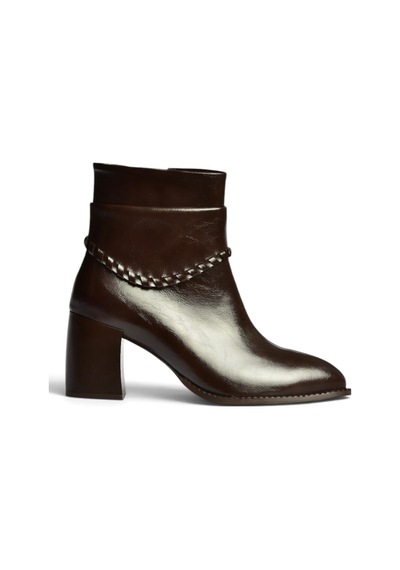Fox Shoes Z820670060 Kahverengi Rustik Kalın Topuklu Kadın Bot