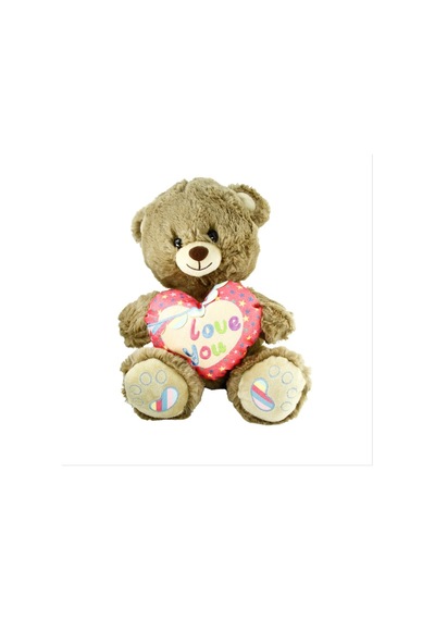 Pjh2324 Peluş 30cm Love You Kalpli Ayı -vrd Açık Bej