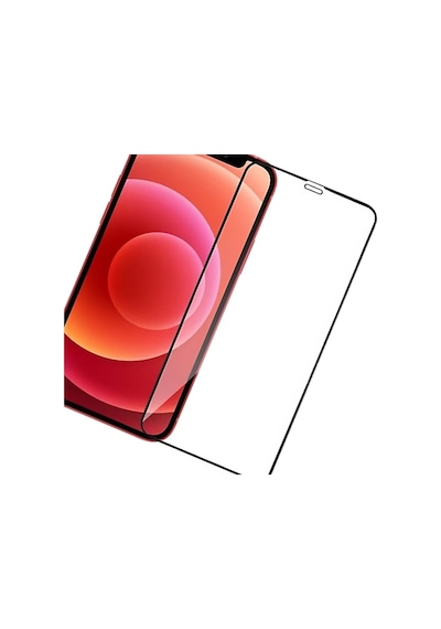 Apple Uyumlu   iPhone 12 Mini Siyah 5D Tam Kaplayan Ekran Koruyucu Cam