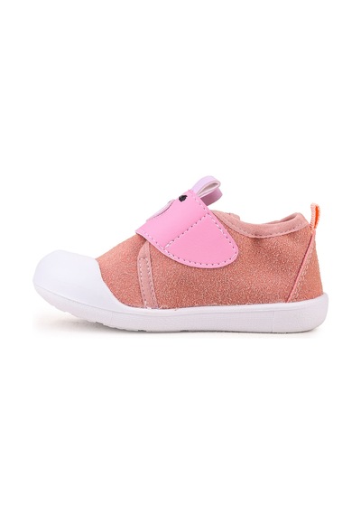 Kiko Kids Winni Cırtlı Kız Bebek İlk Adım Panduf Ayakkabı Pudra