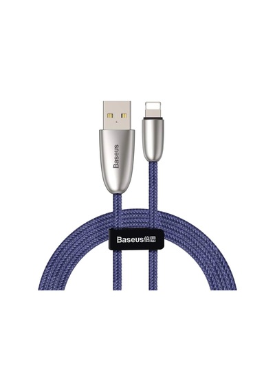 Torch Serisi Alüminyum Alaşım Örgü Tasarım 1.5a 2 Metre Apple Uyumlu iPhone Lightning Data Şarj Kablosu Mavi