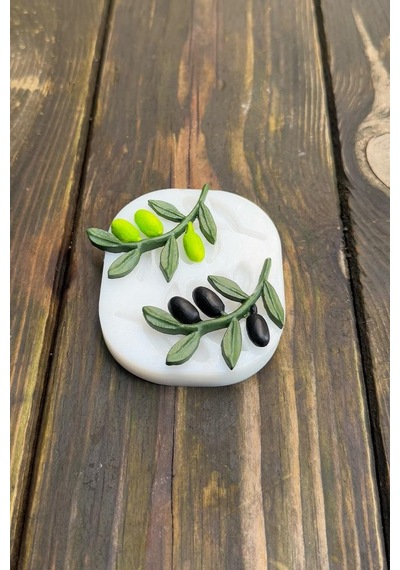 Rufus Concept Zeytin Dalı İkili Silikon Mum Kalıbı
