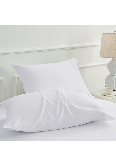 2li Set Beyaz Bebek Yastık Kılıfı 35x45 %100 Pamuklu Kapaklı