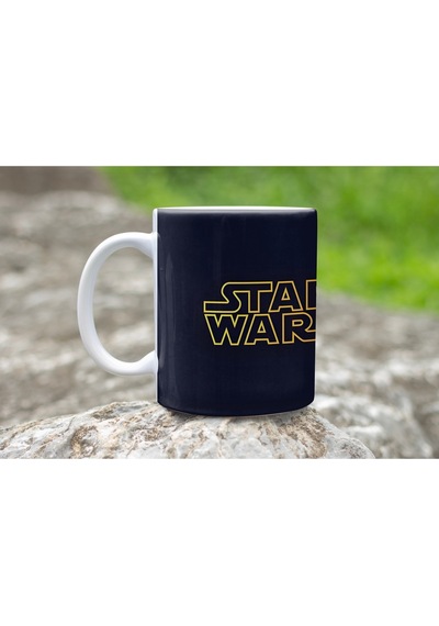 Star Wars Darth Vader Temalı Kupa Bardak - Karanlık Güç Film Koleksiyon Beyaz