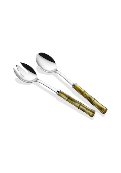 Rivadossi Bamboo Zeytin Yeşili Salata Servis Seti