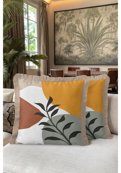 Modern Geometrik Saçaklı Yastık Kılıfı - Yaprak Motifli Retro Hardal Yeşil Püsküllü Kırlent Kılıfı Okyanus Deniz Mavisi Modern Geometrik Saçaklı Yastık Kılıfı - Yaprak Motifli Retro Hardal Yeşil Püsküllü Kırlent Kılıfı Okyanus Deniz Mavisi