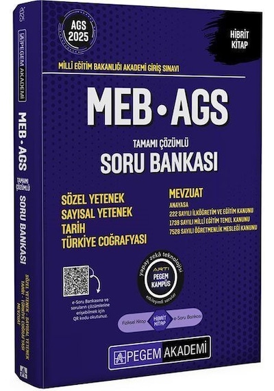 2025 Meb-ags Soru Bankası Tamamı Çözümlü Sözel Yetenek-sayısal...