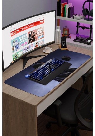 Wednesday V2 90x40 Xxl Gaming Kauçuk Kaymaz Taban Mouse Pad Fare Altlığı