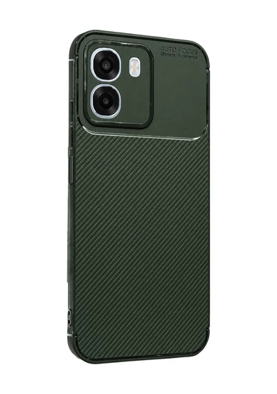 Newface Oppo Oppo A6t 5g Auto Focus Karbon Kapak - Koyu Yeşil