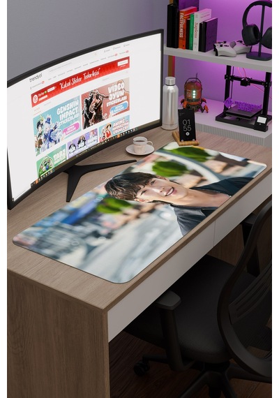 Mr Plankton K Drama Kdrama V4 90x40 Xxl Gaming Kauçuk Kaymaz Taban Mouse Pad Fare Altlığı