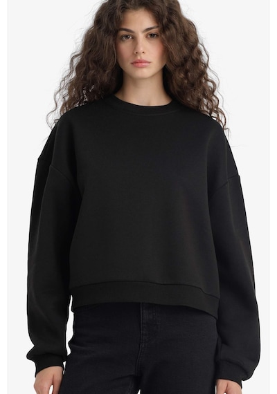 Defacto Siyah Kadın Sweatshirt D6645ax/bk81 Siyah