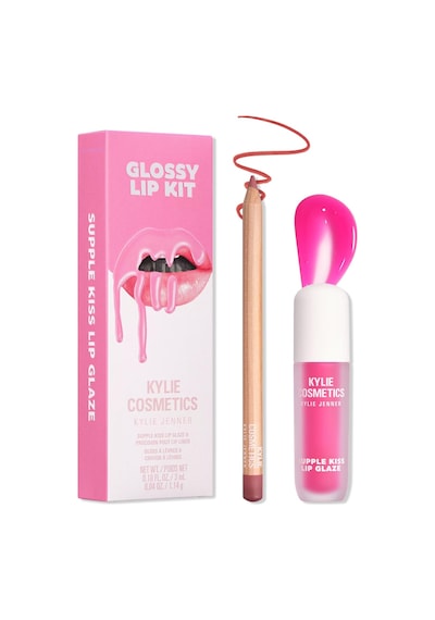Kylie Glossy Lip Kit Dudak Kalemi Ve Parlatıcı Set Candy Pink 811 Candy Pink