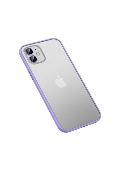 Apple Uyumlu iPhone 12 Kılıf Zore Retro Kapak Lila