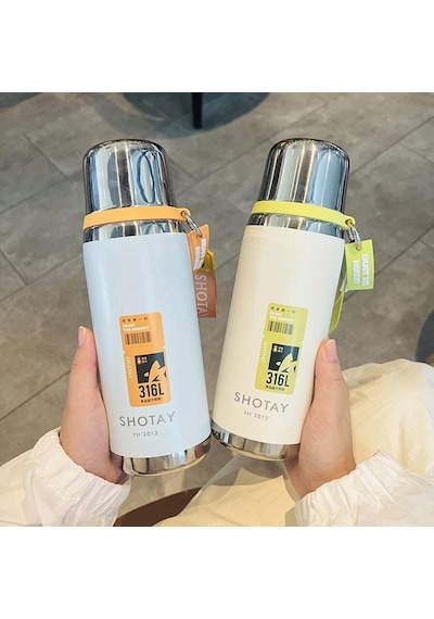 Shotay Premium Termos 750ml Ekru