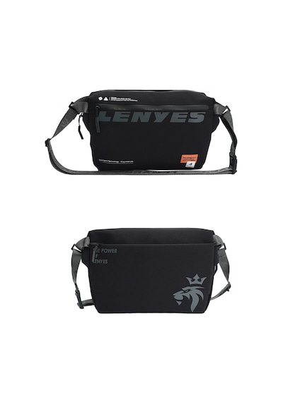 Lenyes Lb594 Innovator Crossbody Serisi Manyetik Tokalı 500d Su Geçirmez Kumaşlı Omuz Çantası Siyah