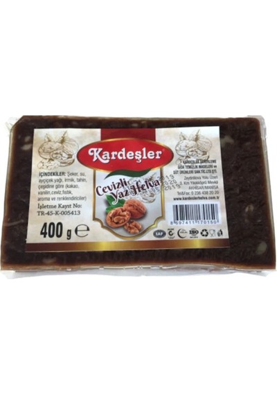 Kardeşler Kakaolu Cevizli Helvası 400 G