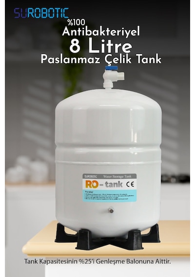 75 Gpd Membranlı 5 Filtreli Su Arıtma Cihazı 8 L Çelik Tanklı