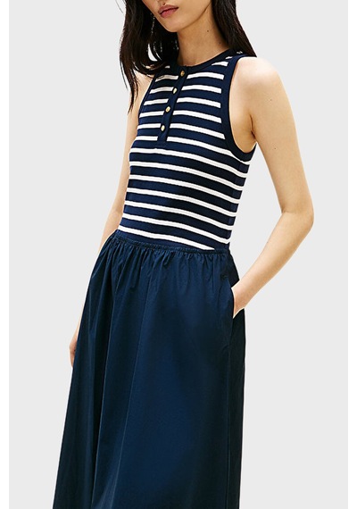 Tommy Hilfiger Bayan Elbise Ww0ww49628 0x3 Lacivert-beyaz