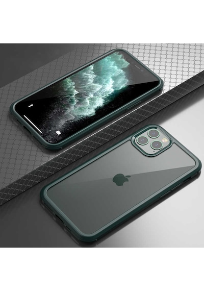 Apple Uyumlu  iPhone 11 Pro Max Kilif 360 Tam Koruma Ön Ve Arkasi Camli 495629592
