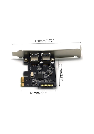 4459 Pci-e Express Usb 3.0 Hub 2 Port Molex Sata Çoklayıcı Kart