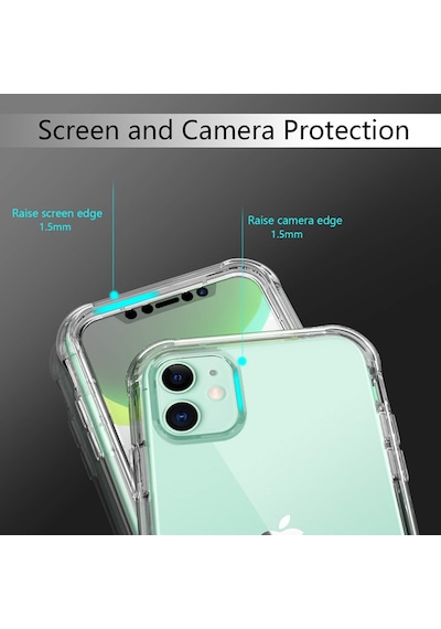 Teknomoda Apple Uyumlu iPhone 11 (6.1 ) 360 Derece Kilif Silikon Seffaf Ön Arka 432781267