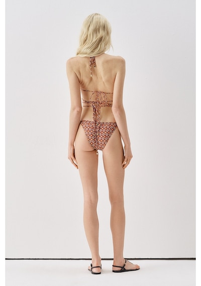Sagaza Studio Ss6055 Çtır Çiçek Desenli Üçgen Bikini Set Cok Renklı
