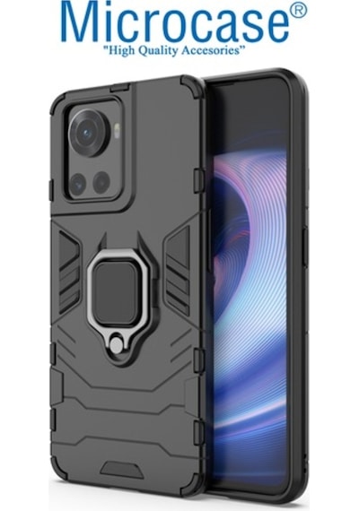 Microcase Oneplus 10R Batman Yüzüklü Armor Kilif - Siyah 546682667