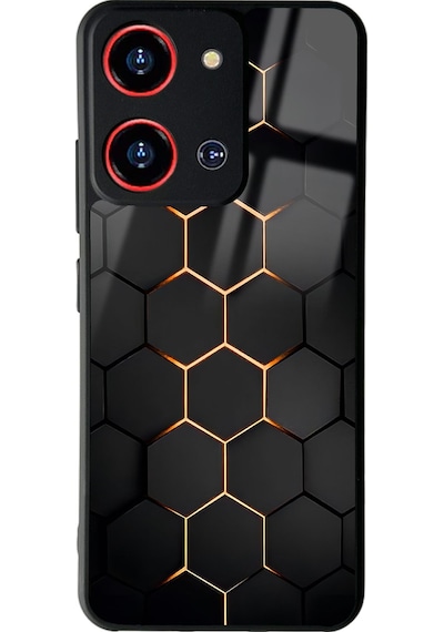 Reeder S19 Max Pro S Zoom Yellow Carbon Tasarımlı Glossy Telefon Kılıfı Çok Renkli