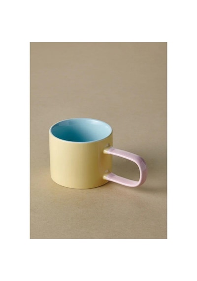 The Mia Rainbow Porselen Sarı Yeşil 2'li Kupa 270 Ml