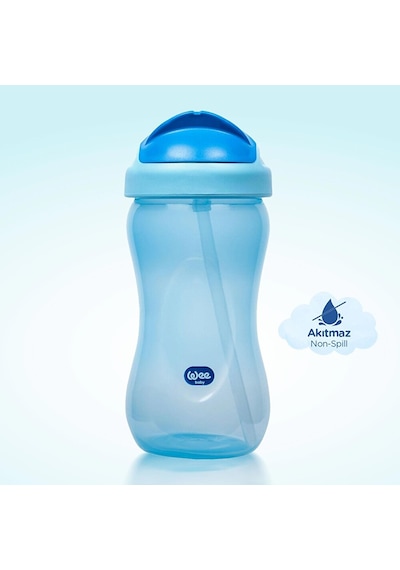761 Wee Baby Pipetli Bardak Mavi 350ml 2 Adet Çok Renkli