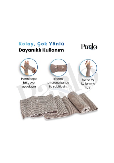 Elastik Bandaj 15 Cm X 1,5 M 3'lü Set %300 Esnek, 4,5 M'ye Kadar Uzayan, Metal Kancalı Destek Ve Sargı Bandajı