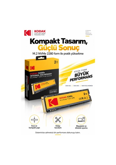 X300s 2tb M.2 Nvme Pcıe Gen3x4 2280 Ssd 2500 Mb/s Okuma 2000 Mb/s Yazma Hızlı Ssd 34757045