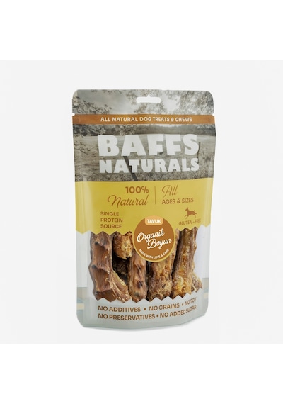 Baffs Naturals Tavuk Boyun Doğal Organik Çiğnemelik Köpek Ödül Maması 100 G