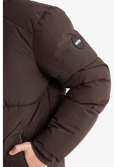 Defacto Su İtici Regular Fit Dik Yaka İç Cepli Fermuarlı Cepli Mont F5711ax25wnbn338 Kahve-bn338