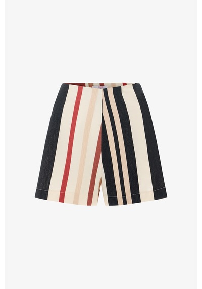 Penti Shay Striped Etnik Desenli Mini Şort