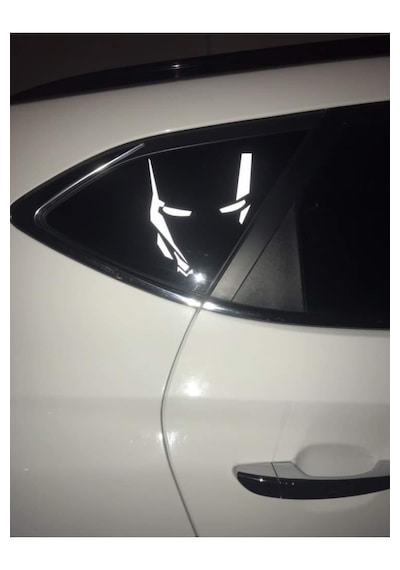 Iron Man Figürü Fosforlu Oto Araç Sticker Fosfor