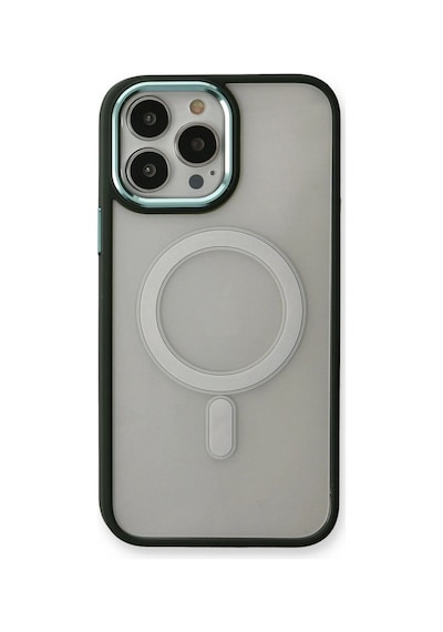 Apple İphone 14 Pro Max Kılıf Room Magneticsafe Silikon - Köknar Yeşili Çok Renkli