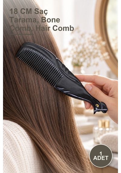 1 Adet Tavuskuşu Kemik Tarak 18 Cm Saç Tarama, Bone Comb, Hair Comb