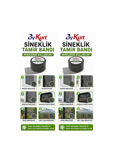 Sineklik Tamir Bandı Kes Yapıştır Onar Pratik Bant 2 Adet